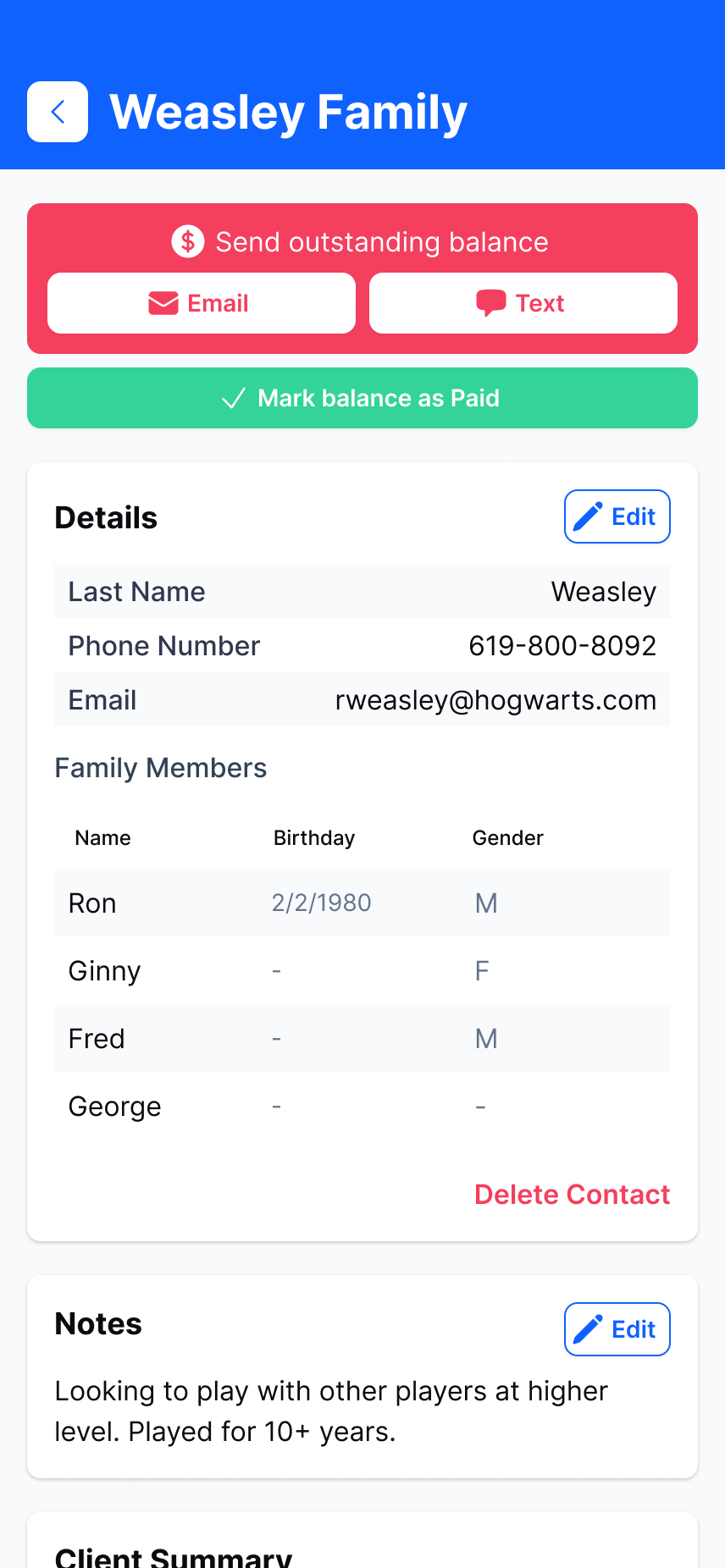 Family contact management feature illustration