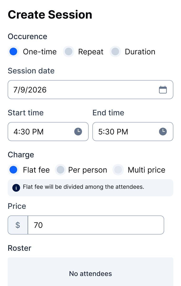 One-time scheduling feature illustration
